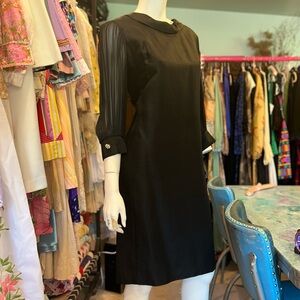 Classic Jackie O Black Shift Dress